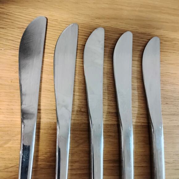 5 WMF Cromargan Nordic 9 3/4" Dinner Knives Knife Stainless Steel - Picture 2 of 6